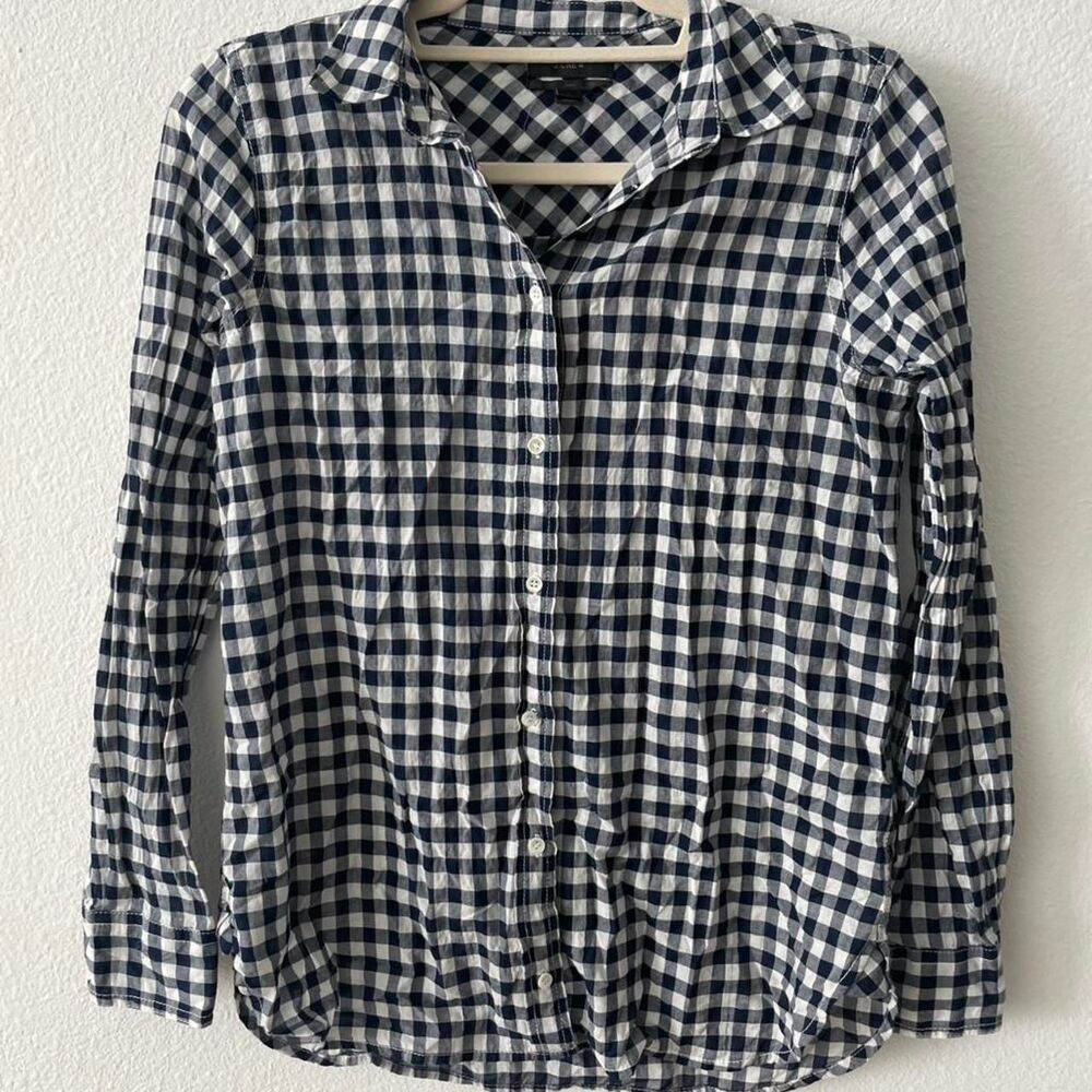 J. Crew Boy Button Up Long Sleeve Women's 2 Collared Preppy Workwear Corporate